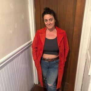 Stellar Red Suede/ nubuck Coat